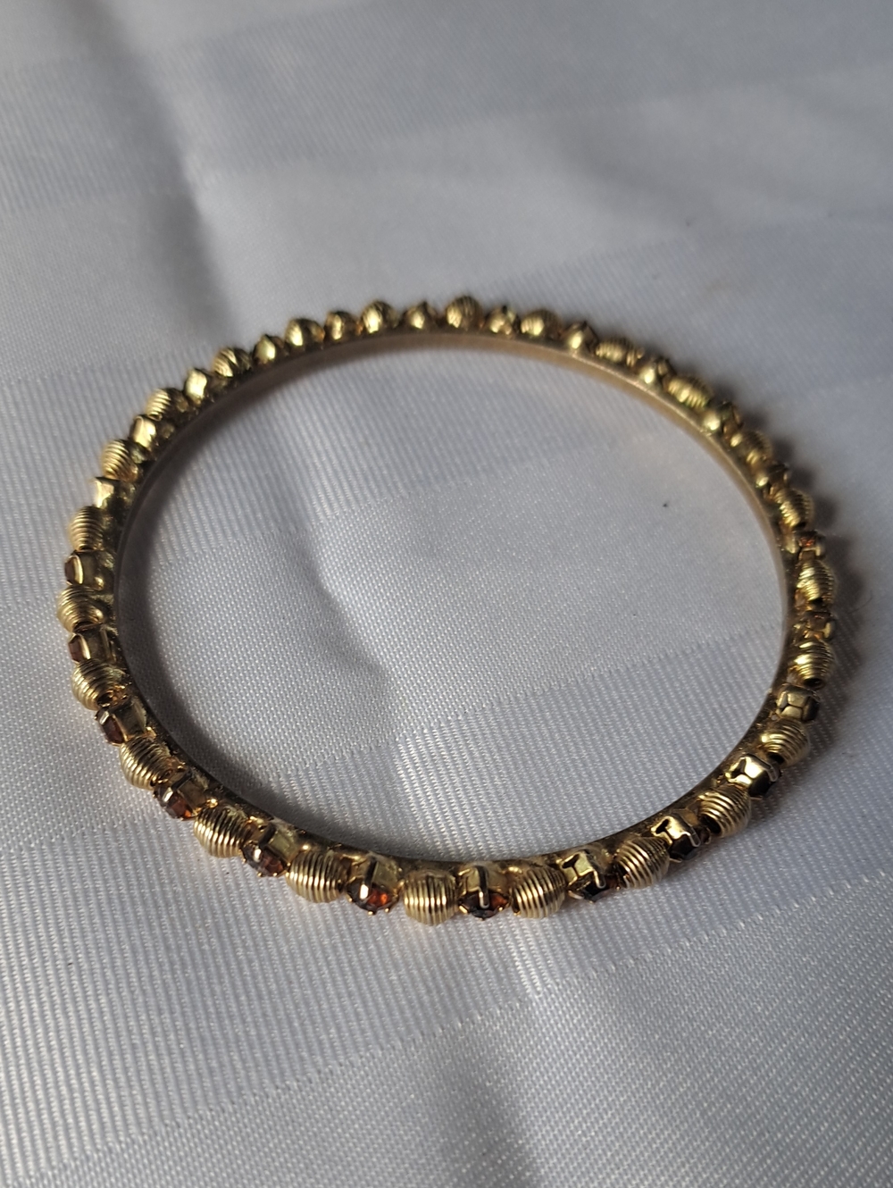 Gold-Tone Beaded Bangle Bracelet - Women's Jewelry